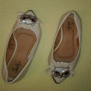 Nude Owl Flats Shoes
